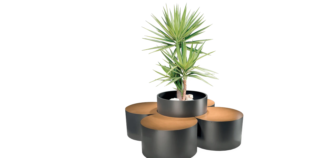D Planter With Bench