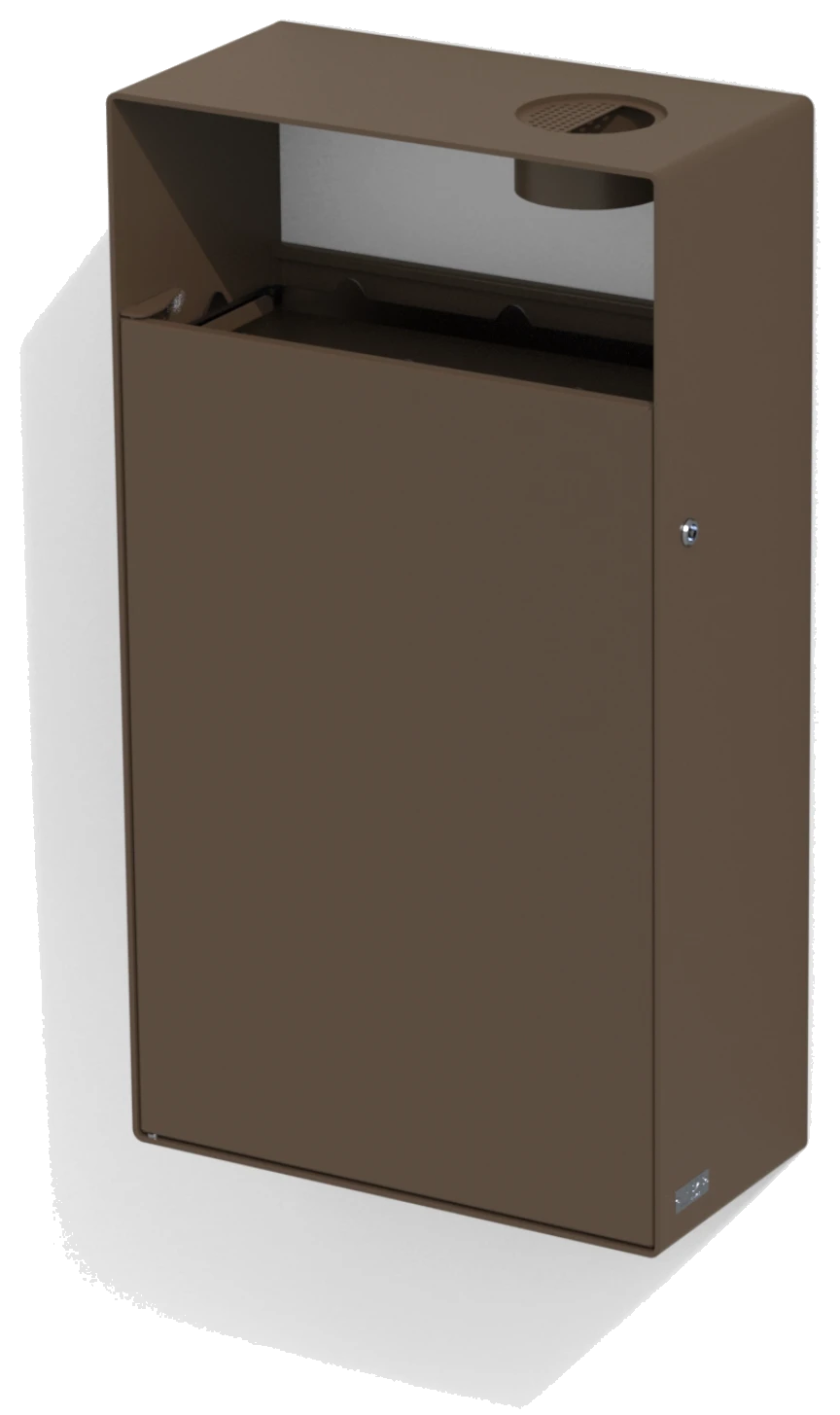 Eight Wall Steel Bin With Ashtray