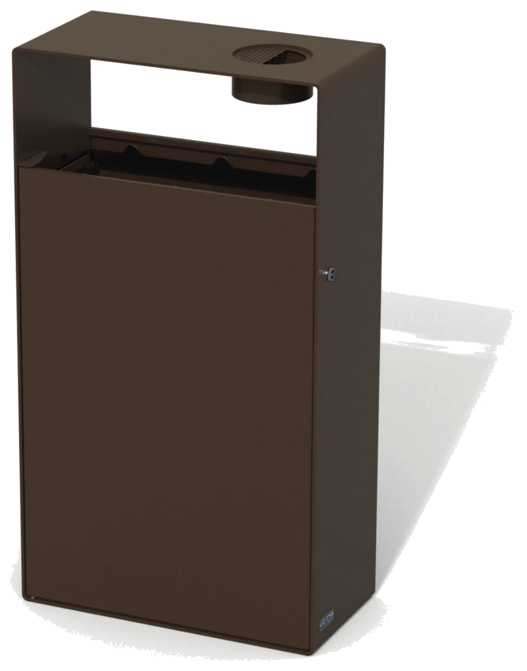 Eight Ground Steel Bin With Ashtray